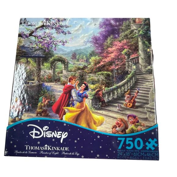Thomas Kinkade Lot of 3 Disney Puzzles 750 Piece Snow White, Micky, Tangled NEW - Picture 4 of 8